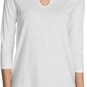 Eddie Bauer Women's Gate Check 34-Sleeve Cross-Front Tunic